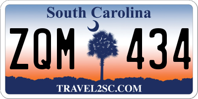 SC license plate ZQM434
