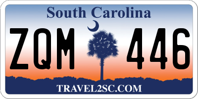 SC license plate ZQM446