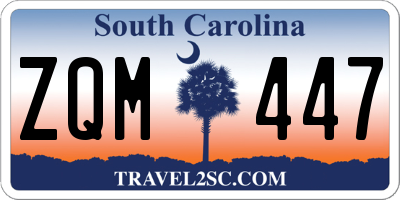 SC license plate ZQM447