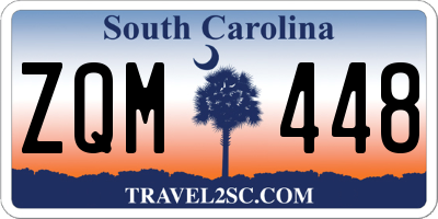SC license plate ZQM448