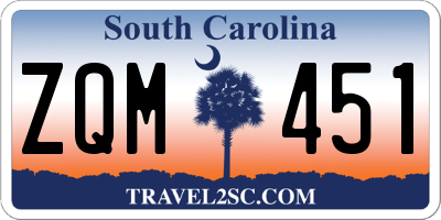 SC license plate ZQM451