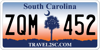 SC license plate ZQM452