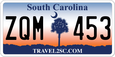 SC license plate ZQM453