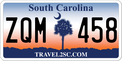 SC license plate ZQM458