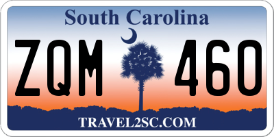 SC license plate ZQM460