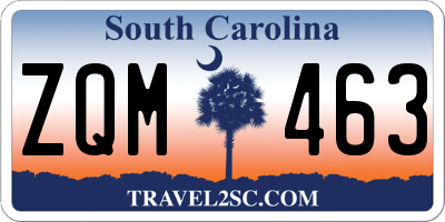 SC license plate ZQM463