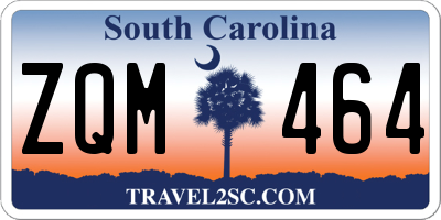 SC license plate ZQM464
