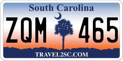 SC license plate ZQM465