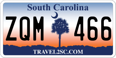 SC license plate ZQM466