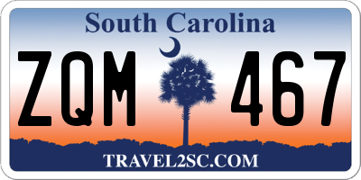 SC license plate ZQM467