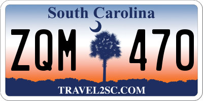 SC license plate ZQM470