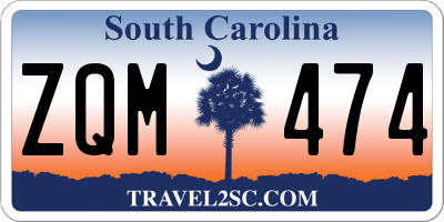 SC license plate ZQM474
