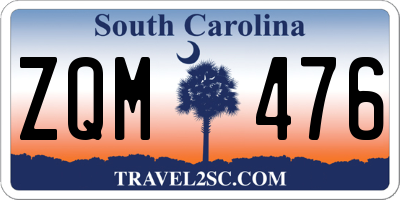 SC license plate ZQM476