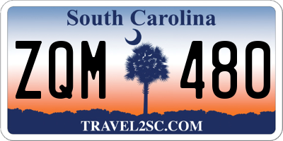 SC license plate ZQM480