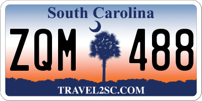 SC license plate ZQM488