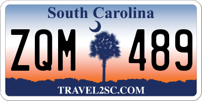 SC license plate ZQM489