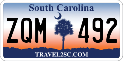 SC license plate ZQM492
