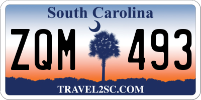 SC license plate ZQM493