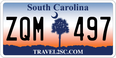 SC license plate ZQM497