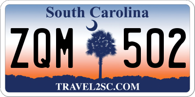 SC license plate ZQM502