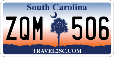 SC license plate ZQM506