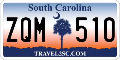 SC license plate ZQM510