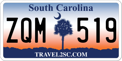 SC license plate ZQM519