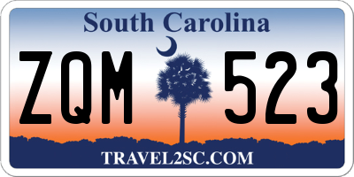 SC license plate ZQM523