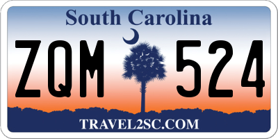 SC license plate ZQM524