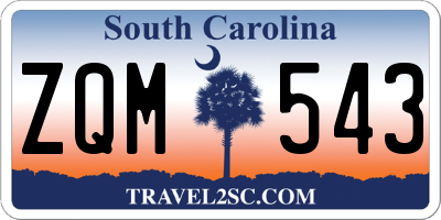 SC license plate ZQM543