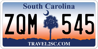 SC license plate ZQM545