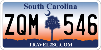SC license plate ZQM546