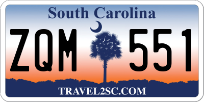 SC license plate ZQM551