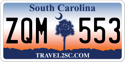 SC license plate ZQM553