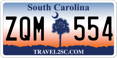 SC license plate ZQM554