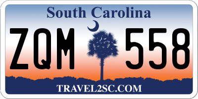 SC license plate ZQM558