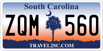 SC license plate ZQM560