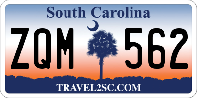SC license plate ZQM562