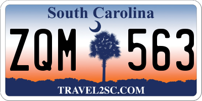 SC license plate ZQM563