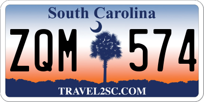 SC license plate ZQM574