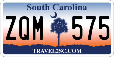 SC license plate ZQM575