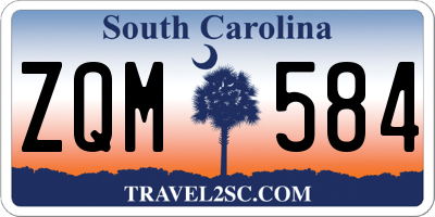 SC license plate ZQM584