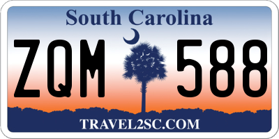 SC license plate ZQM588