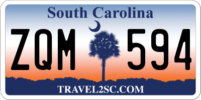 SC license plate ZQM594