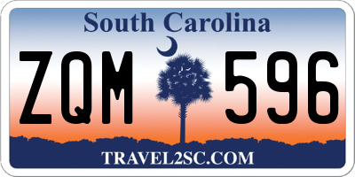 SC license plate ZQM596