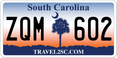 SC license plate ZQM602