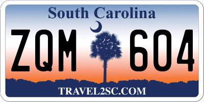 SC license plate ZQM604
