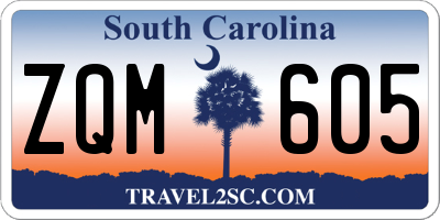 SC license plate ZQM605
