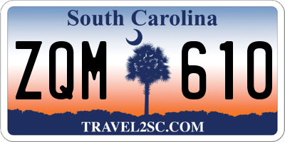 SC license plate ZQM610