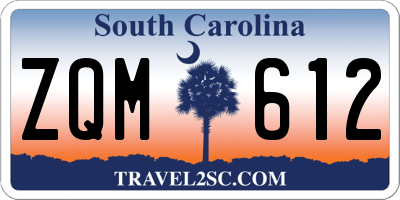 SC license plate ZQM612